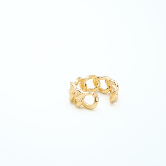 Gold-Plated Resizable High Shine Chain Ring - Picture 4 of 11